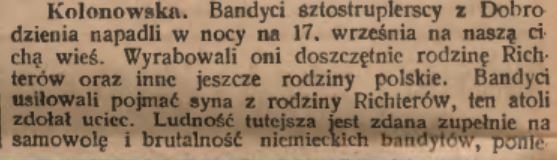 Kolonowskie, Katolik cz.1 (29.09.1921)