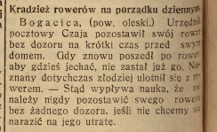 Bogacica, Nowiny Codzienne (29.09.1925)