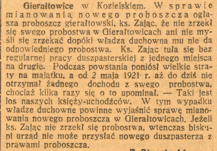 Gierałtowice, Górnoślązak (30.09.1922)