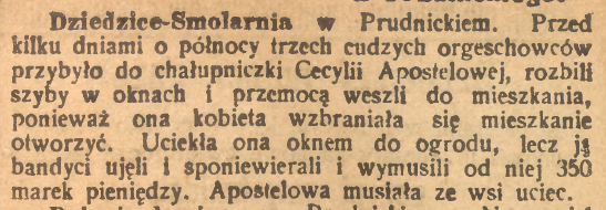 Dziedzice, Smolarnia, Górnoślązak (30.09.1921)