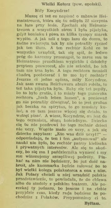 Kotórz Wielki, Kocynder (01.10.1920)