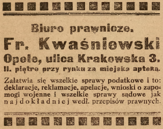 Opole, Nowiny (05.10.1918)