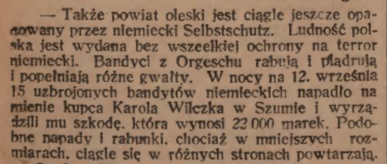 oleski powiat, Katolik (06.10.1921)