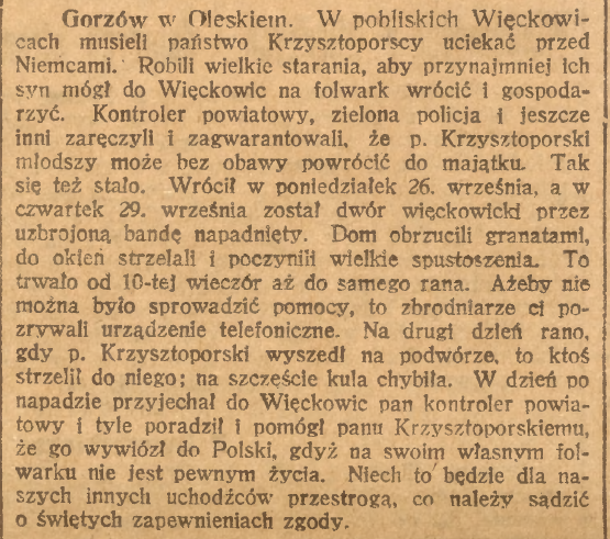 Gorzów, Górnoślązak (06.10.1921)