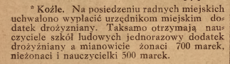 Kędzierzyn-Koźle, Nowiny Codzienne (07.10.1919)
