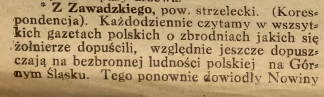 Zawadzkie, Nowiny Codzienne cz.1 (08.10.1919)