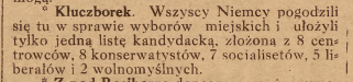 Kluczborek, Nowiny Codzienne (14.10.1919)