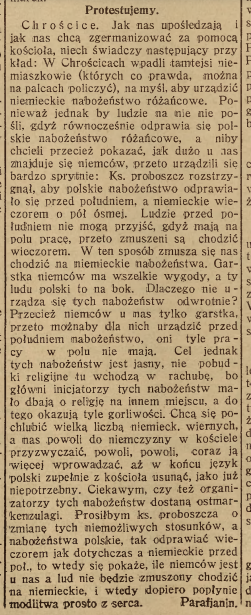 Chróścice, Nowiny Codzienne (20.10.1925)