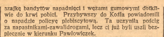 Koźle, Grnoślązak cz.2 (27.10.1921)