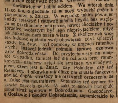 Gosławice, Katolik cz.1 (03.11.1920)