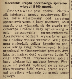 Opole, Nowiny Codzienne (08.11.1925)