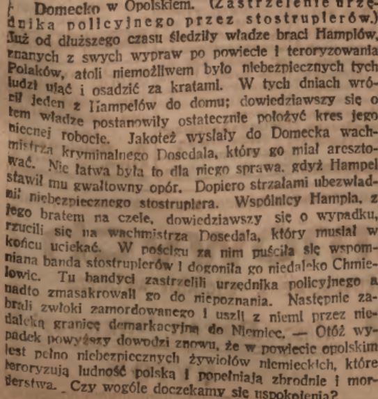Domecko, Katolik (12.11.1921)