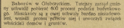 Baborów, Głos Śląski (16.11.1920)