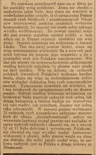 Opole, Nowiny Codzienne cz.4 (22.11.1919)