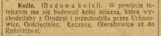 Kędzierzyn-Koźle, Głos Śląski (24.11.1917)