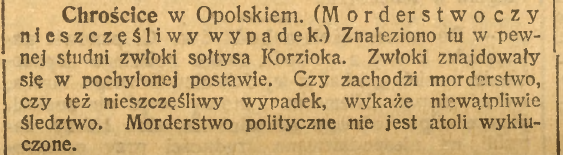 Chruścice, Górnoślązak (25.11.1921)