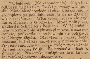 Głogówek, Nowiny (30.11.1918)