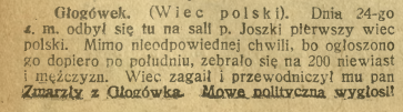 Głogówek, Górnoślązak cz.1 (03.12.1918)