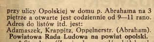 Krapkowice, Nowiny Codzienne cz.2 (06.12.1919)