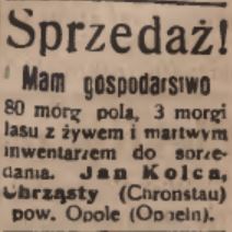 Chrząstowice, Katolik (06.12.1921)