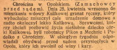 Chrościna, Mechnice, Opole, Górnoślązak (14.12.1922)