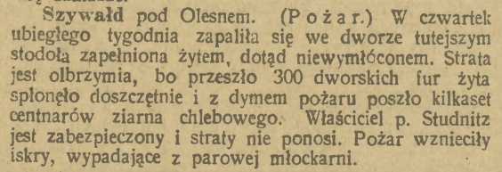Olesno, Głos Śląski cz.1 (16.12.1920)