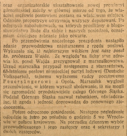 Opole, Wrocław, Górnoślązak cz.3 (20.12.1922)