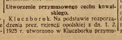 Kluczbork, Nowiny Codzienne cz.1 (26,27.12.1925)