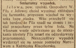 Jełowa, Nowiny Codzienne (31.12.1925)