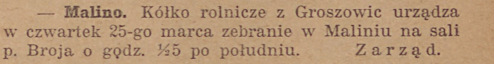 Opole (Malina), Gazeta Opolska (23.03.1920)