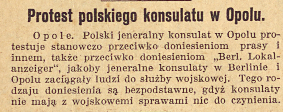 Opole, Gazeta Opolska (02.09.1920)