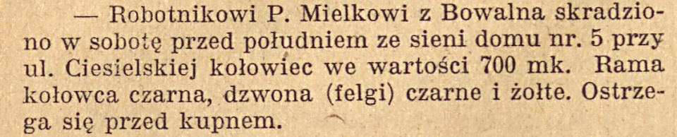 Wawelno, Gazeta Opolska (07.09.1920)