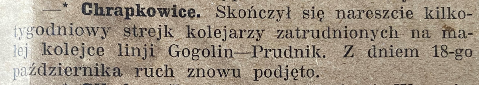 Krapkowice, Gogolin, Prudnik, Gazeta Opolska (21.10.1919)