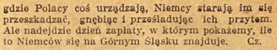 Łowkowice, Gazeta Opolska cz.2 (02.12.1920)