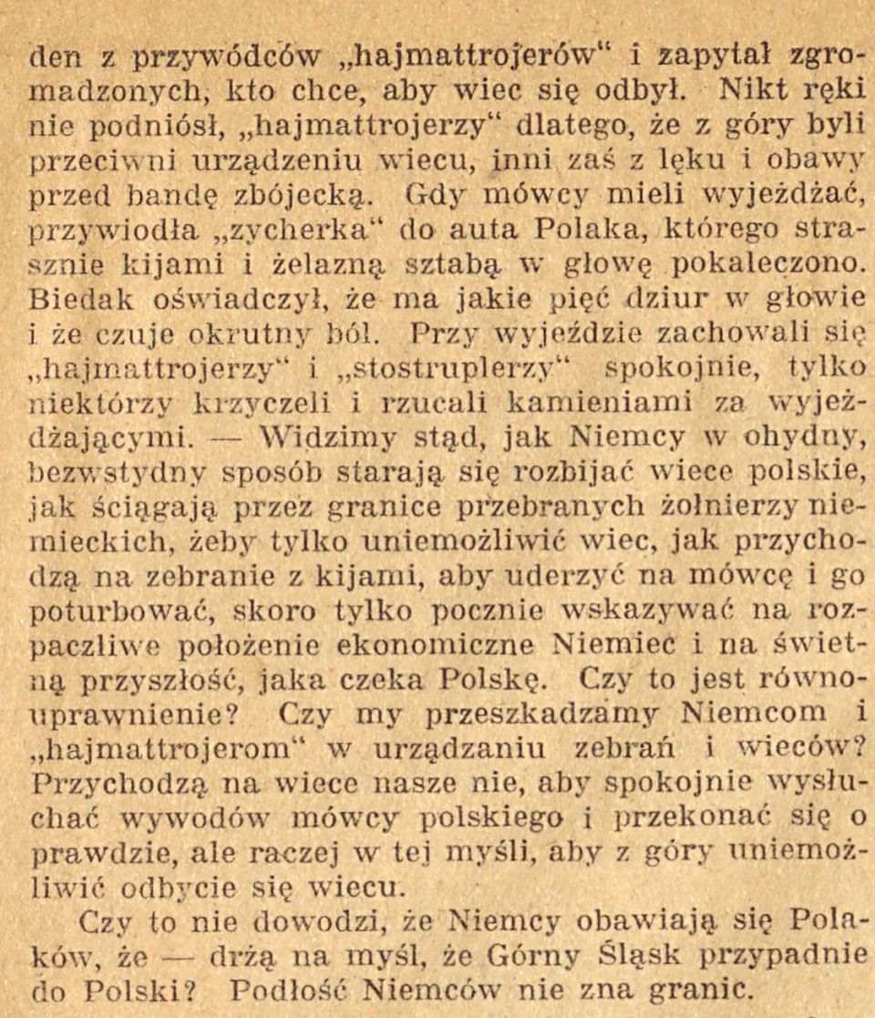 Domaradz, Gazeta Opolska cz.2 (17.12.1920)