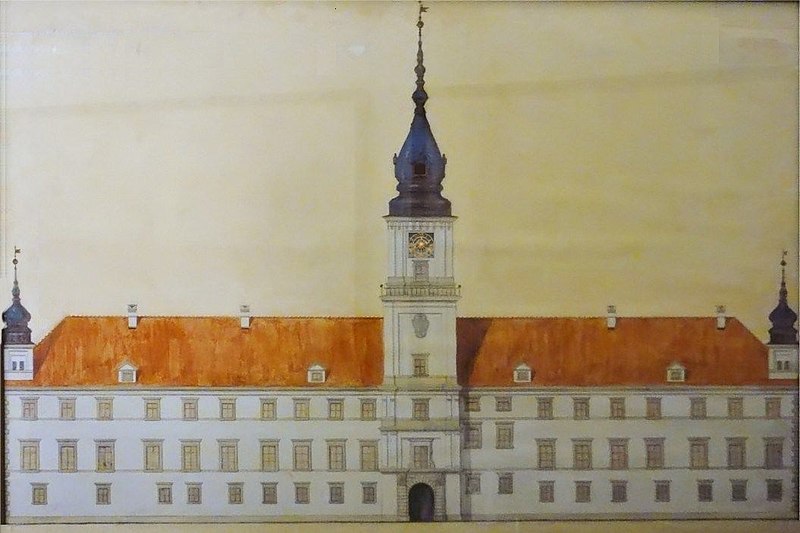 Projekt odbudowy Zamku Królewskiego w Warszawie z lat 70. XX wieku [domena publiczna]