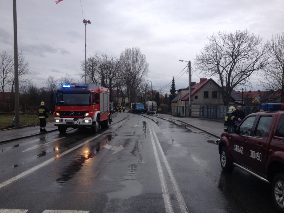 Przy ul. Jagiellonów w Opolu doszło do rozszczelnienia gazociągu [fot. Sławomir Kieler]