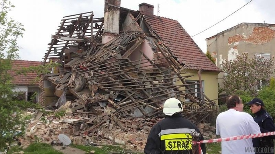 Wybuch w prywatnym domu w Nowakach [foto: Mariusz Materlik]