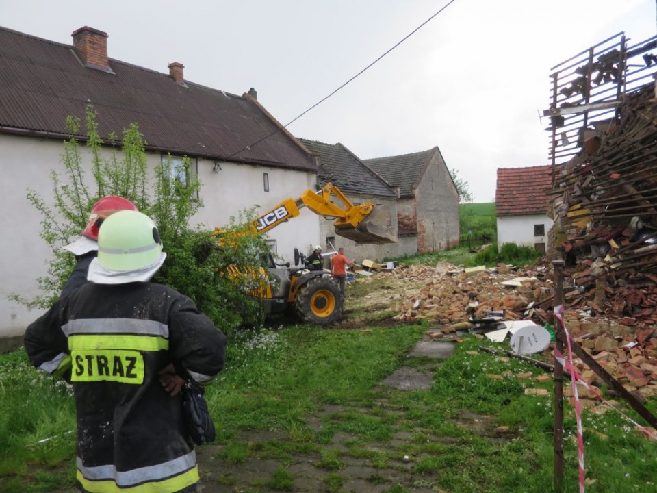 Wybuch w prywatnym domu w Nowakach [foto: Dorota Kłonowska]
