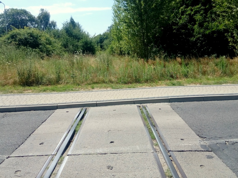 Nieczynna linia kolejowa w Krapkowicach Otmęcie [fot. Witold Wośtak]