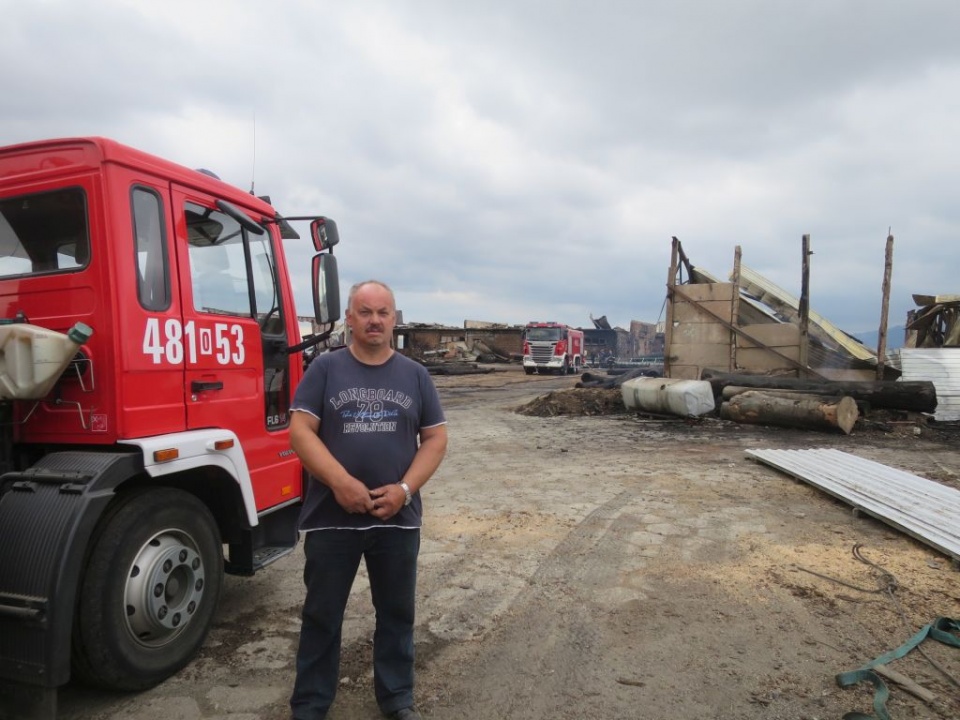 Poszkodowany w pożarze właściciel tartaku Feliks Wysocki [Fot.Dorota Kłonowska]