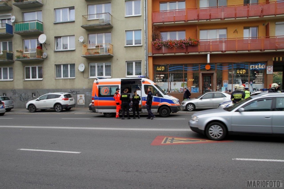 Opole: akcja strażaków na ul. Ozimskiej [fot. Mario]