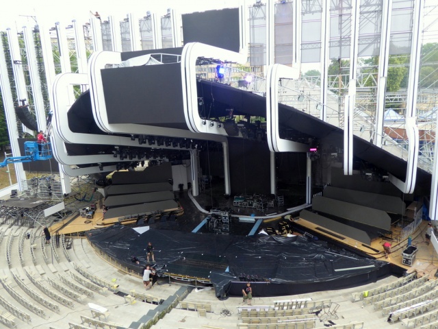 Ostatnia prosta przygotowań opolskiego amfiteatru na festiwal. Pozostały wykończenia