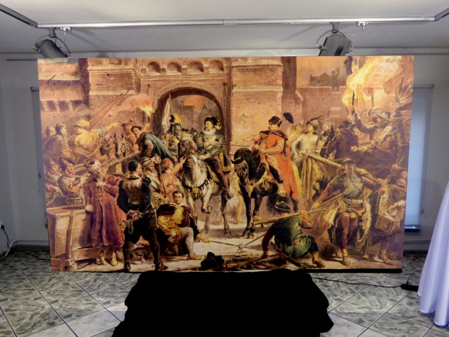Haftowana replika obrazu Zamoyski pod Byczyną jest prezentowana w Krapkowicach. To ogólnopolska premiera