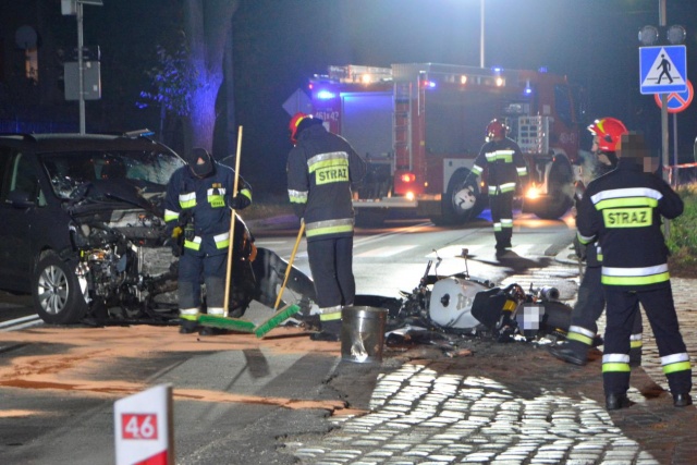 Wypadek na Grodkowskiej w Nysie. Droga wciąż nieprzejezdna