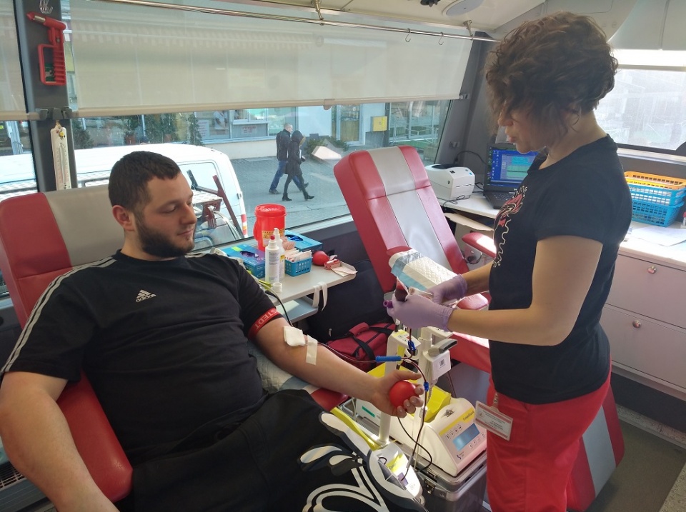 Akcja oddawania krwi w Opolu [fot. Katarzyna Doros]