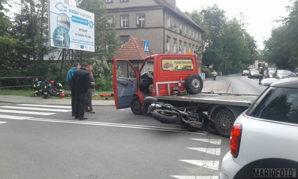 Wypadek motocyklisty w Niemodlinie 2 fot. Mario