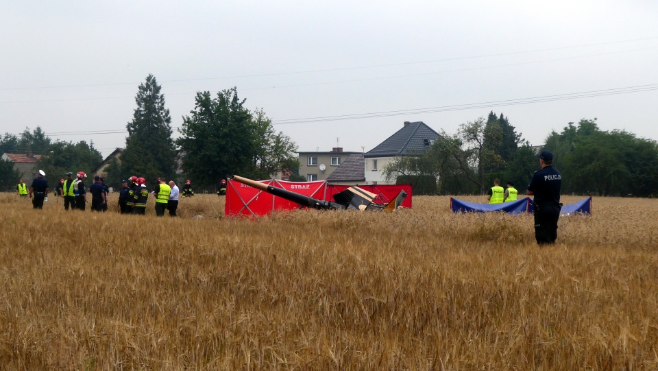 Wypadek prywatnego helikoptera w Domecku [fot. Ewelina Laxy]