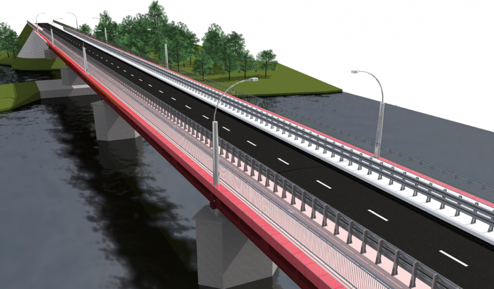 Wizualizacja zaadaptowanego mostu w Krapkowicach Otmęcie [fot. facebook.com/Gmina Krapkowice]