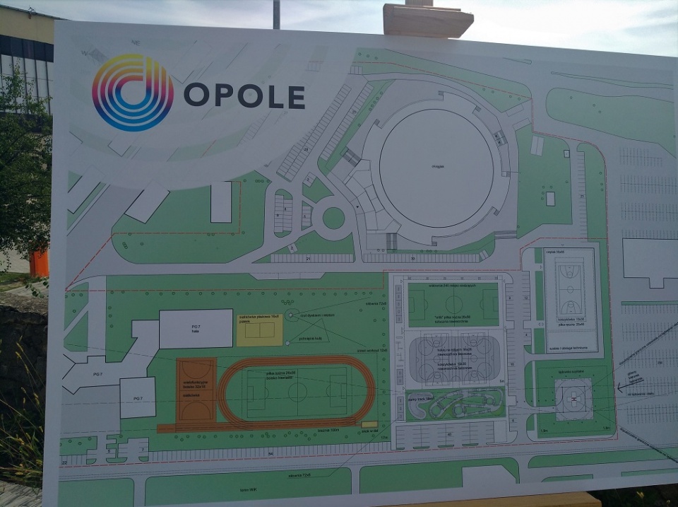 Projekt nowej hali treningowej i Opolskiego Parku Sportu [fot. Katarzyna Doros]